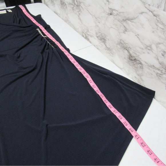 Chico’s Blue Zipper Detail Knit Kit Faux Wrap Dress Size Small - Picture 12 of 15